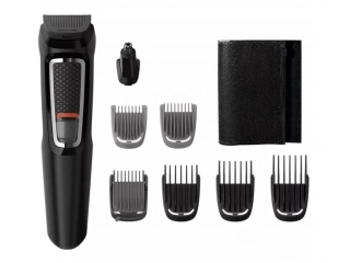 Descripcion: Modelo MG3730/15 Cantidad de accesorios 8 - Herramientas de modelado: Recortador Recortador para nariz y orejas Peine recortador ajustable para barba de 3 a 7 mm 2 peines recortadores para barba incipiente 3 peines recortadores para cabello -