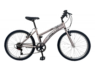 Descripcion:Cantidad de velocidades: 6. Género: Mujer. Rodado: 26. Material del cuadro de la bicicleta: Aluminio ligero para mayor resistencia.  Sistema de suspensión delantera para mayor confort en terrenos irregulares.  Tipo de freno trasero: V-brakes p