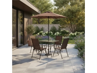 Descripcion: Color de la estructura: Marrón Cantidad de sillas: 4 Compuesto por 6 piezas. Producto fabricado en metal. Mesa tipo cuadrada. Tipos de asientos incluidos: plegables. Dimensiones de la mesa: 70cm x 85cm x 85cm. Dimensiones de las sillas: 92cm Descripcion: Color de la estructura: Marrón Cantidad de sillas: 4 Compuesto por 6 piezas. Producto fabricado en metal. Mesa tipo cuadrada. Tipos de asientos incluidos: plegables. Dimensiones de la mesa: 70cm x 85cm x 85cm. Dimensiones de las sillas: 92cm