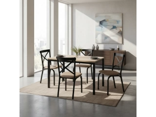 Descripcion: Largo mínimo de la mesa: 120 cm Diseño de la tela de las sillas: Liso Forma de la mesa: rectangular. Materiales de la mesa: metal. Descripcion: Largo mínimo de la mesa: 120 cm Diseño de la tela de las sillas: Liso Forma de la mesa: rectangular. Materiales de la mesa: metal.