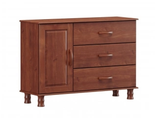 2 COLORES DISPONIBLES. Cómoda con 3 cajones y 1 puerta, laterales y puertas en madera maciza de pino de Brasil lustrado color imbuía, patas y tiradores reforzados con guías metálicas. Alto: 89 CM Profundidad: 40 CM Ancho: 117 CM 2 COLORES DISPONIBLES. Cómoda con 3 cajones y 1 puerta, laterales y puertas en madera maciza de pino de Brasil lustrado color imbuía, patas y tiradores reforzados con guías metálicas. Alto: 89 CM Profundidad: 40 CM Ancho: 117 CM