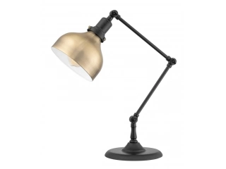 Dimensiones  Alto 53 cm Ancho 20 cm Largo 42 cm Especificaciones  Tipo Lámparas de mesa Color referencial Dorado y negro Material de la lámpara Hierro.