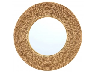 Dale un toque vintage a tu hogar con este espejo redondo de 68 cm de diámetro. Su marco de bambú, MDF y metal le da un estilo natural que combina a la perfección con cualquier decoración.