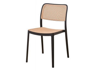 COLORES NEGRO Y BLANCO . Altura total: 80 cm. Ancho: 41 cm. Unidades por pack: 1. Profundidad: 43 cm. Cantidad de cuerpos: 1. Con apoyabrazos: No. Nombre del dise&ntilde;o: Frank. Es apilable. Material de la estructura: Pl&aacute;stico. Material de las patas: Pl&aacute;stico.