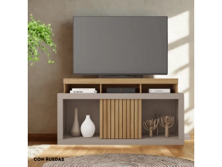 RACK DRAGON Ficha T&eacute;cnica. Cod: 89139 - Buriti/Fendi Medidas: 1.36 x 0.74 x 040 - TV 55&acute;