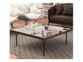 Dimensiones: 28cm de alto x 60cm de ancho x 60cm de longitud. La tapa es de vidrio / espejo.