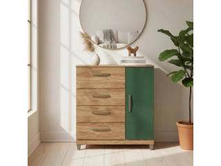 COMODA CAJONERA 4 CAJONES 1 PUERTA VARIEDD DE COLORES DISPONIBLES ALTURA 99 CM ANCHO 90,5 CM PROFUNDIDAD 40 CM