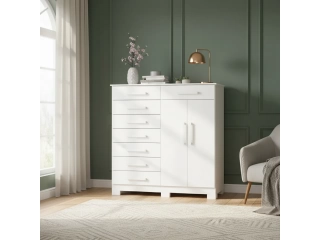 Comoda Cajonera - 8 Cajones 2 Puertas 124x129x045 - Verona.