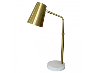 Ilumin&aacute; tu espacio de trabajo con la elegante L&aacute;mpara de escritorio Alesund. Con su dise&ntilde;o industrial y acabado brillante, esta l&aacute;mpara dorada de 50 cm de alto y 28 cm de largo, es perfecta para agregar un toque de sofisticaci&oacute;n a tu escritorio. &iexcl;Dale un 