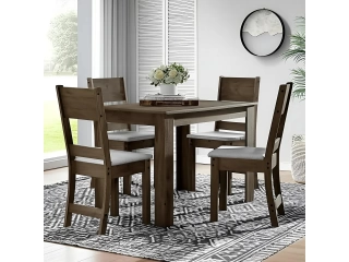 Largo m&iacute;nimo de la mesa: 108 cm. Dise&ntilde;o de la tela de las sillas: Liso. Altura de la mesa de 77 cm para comodidad al comer. Mesa rectangular con dimensiones de 108 cm x 68 cm. Sillas con altura de 91 cm y profundidad de 47 cm. Material de las sillas en Ja