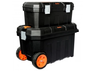 Set de carro portaherramientas plástico 23" y caja de 20" con organizadores ¡Organizá tus herramientas con estilo y practicidad! El set de carro portaherramientas Bauker, fabricado en plástico resistente, es la solución ideal para talleres, garages y cua Set de carro portaherramientas plástico 23" y caja de 20" con organizadores ¡Organizá tus herramientas con estilo y practicidad! El set de carro portaherramientas Bauker, fabricado en plástico resistente, es la solución ideal para talleres, garages y cua