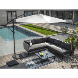 Sombrilla lateral de aluminio natural 270 cm