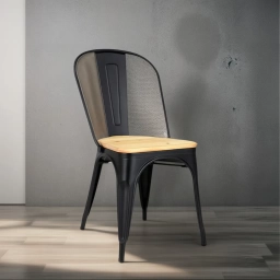 Silla TOLIX Metal  ASIENTO Madera