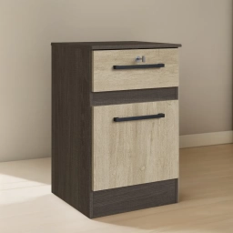 Mesa de luz 1 cajon c/llave 1 puerta LV. Comb.