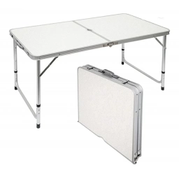 Mesa pleg. Rectangular aluminio extensible Maletin