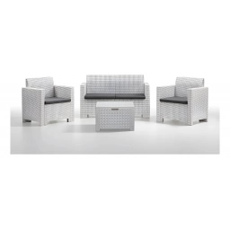 Juego Sillones Jardin 2+1+1 + mesa Simil Ratan