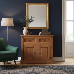 Bargueo 2 puertas 2 caj. Madera MEXICANO