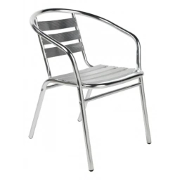 Silla de exterior Slat de aluminio  apilable