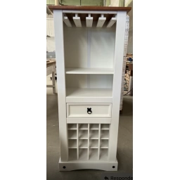 Bodeguero 1 cajon MADERA MEX. Porta copas 