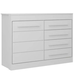 Comoda 5 Cajones 1 puerta MDF BLANCA