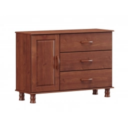 Cmoda Bronce Madera 3 Caj. 1 pta. FINESTRA (Ref. 1162T)