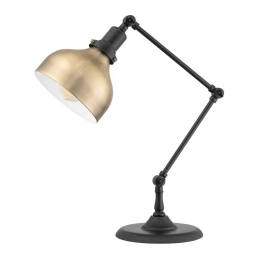 Lmpara de mesa 1 luz E27 dorado y negro Modelo Fabric