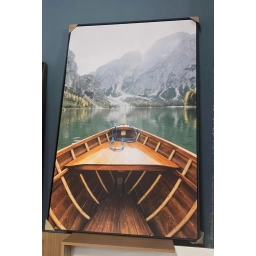 Cuadro barco lago vertical 1.00 x 0.80 mts.