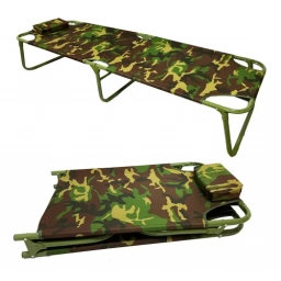 Catre Plegable CAMUFLADO Con almohada
