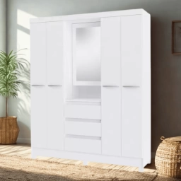 Ropero BELLUNO 4 puertas 3 cajones C/Espejo