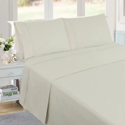 Juego Sabanas 2 PL. 144 Hilos Beige S.