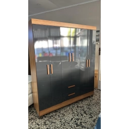 Ropero 6 puertas 2 cajones rieles telescopicos a.