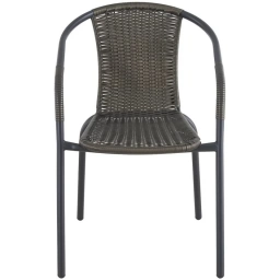 Silla simil RATAN Negra apilable