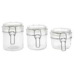 Frascos Vidrio set 3 unidades 