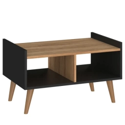Mesa living L3002 Negro miel -Blanco miel og.