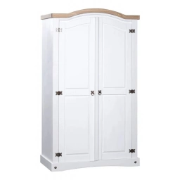 Ropero 2 puertas CORONA Madera mexicano CARAMELO O BLANCO 