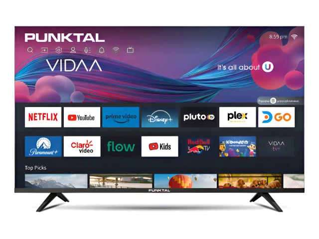 Descripción Nnet Smart Tv Punktal 43 FHD PK-43 JJV VIDAA Netflix YouTube Especificaciones Smart Tv Punktal PK-43 JJV Marca Punktal ModeloPK-43 JJV Sistema Operativo VIDAA Pantalla Pulgadas: 43 Resolución: 1920 x 1080, FHD Incluye YouTube, Netflix, Disney 