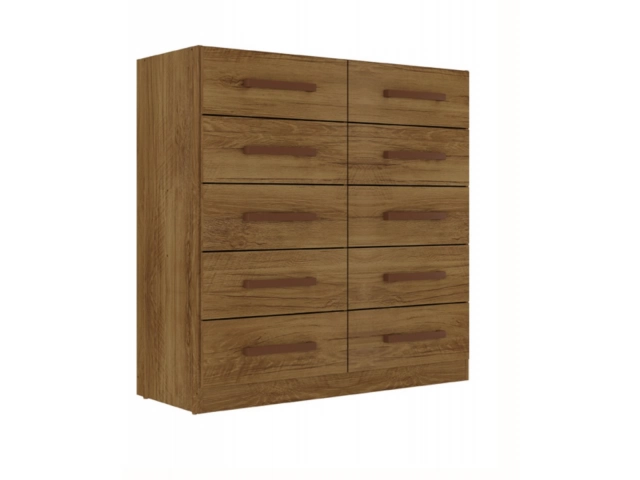 Material MDP. 10 CAJONES. Color Castaño. rieles plasticos. Medidas: altura : 0.92 cm largo: 1.00 mts prof. 0.36 cm