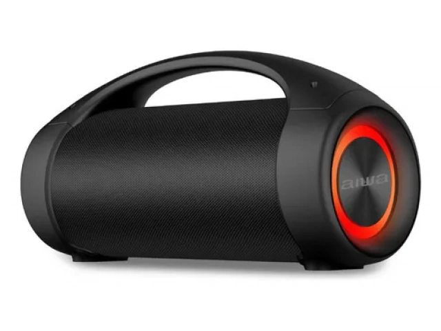 Tipo de parlante: tweeter. Apto para uso en exteriores. Es a prueba de agua. Con conectividad bluetooth. Tiene luces led. Batería recargable y cargador incluido. Potencia de 50W. Conector de entrada: USB. Lugar de colocación: el piso. Dimensiones: 35.4cm 