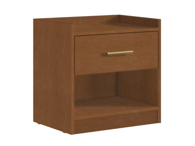 Mesa 1 cajon rieles metalicos. COLOR BLANCO Y ROJIZO OSCURO.