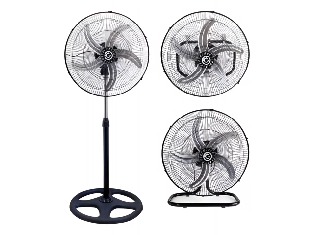 Ventilador  De 5 Aspas Met&aacute;licas 3 En 1 De 55w Estructura Negro Aspas Plateado Di&aacute;metro 53 Cm Material De Las Aspas Aluminio. 1 A&ntilde;o de garantia.