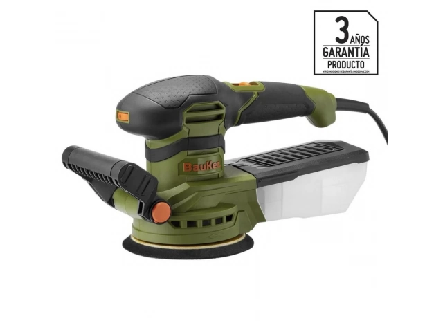 Lijadora orbital eléctrica 350 W Dale un toque profesional a tus proyectos con la Lijadora Orbital Eléctrica 350 W de Bauker. Esta herramienta te permitirá lijar superficies de madera, metal y otros materiales con precisión y eficiencia. Su diseño ergonó